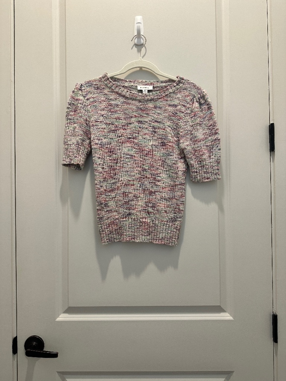 Evereve Mia Puff Pullover Marl Sweater XS